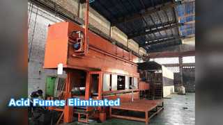 Met zuurdamp afgesloten ruimte en scrubber